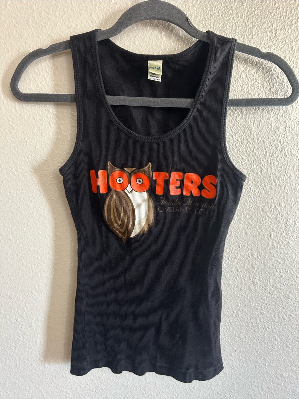 Vintage Y2K Kavio Hooters Colorado Ribbed Tank Top Womens Size M